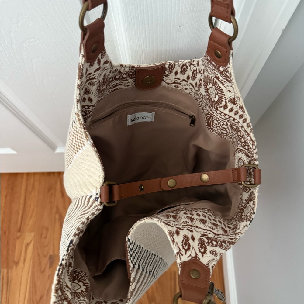 The Sak BRAND NEW Stylish Cream and Brown hand bag - Picture 6 of 8